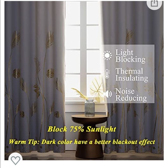 Grayish White with Gold Flower Drapes 52W X 82L (2 panels per package) NEW! - Picture 7 of 7